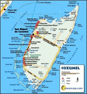 Cozumel My Cozumel Map of Cozumel island