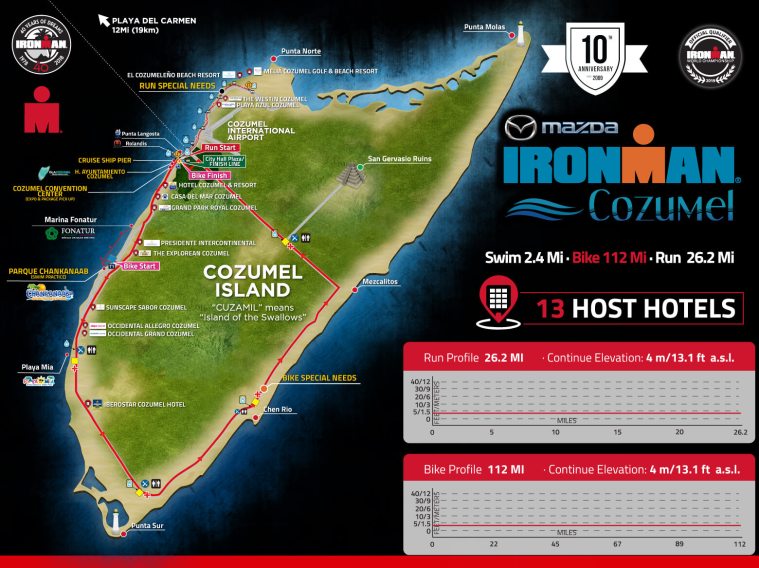 Cozumel Ironman 2018 map Cozumel My Cozumel Ironman 2018 map