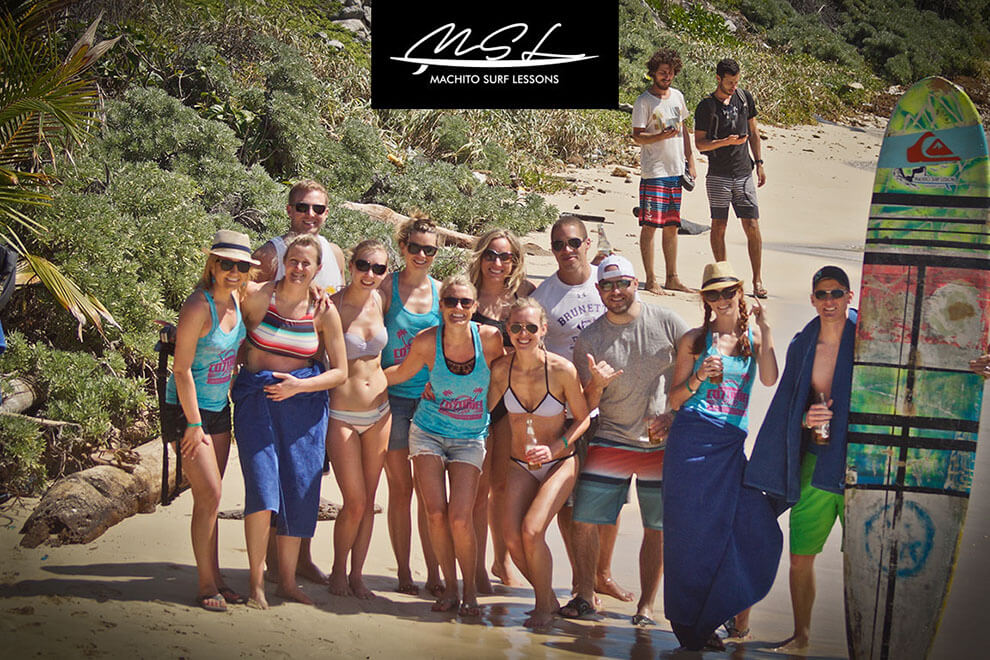 Cozumel My Cozumel surf lessons group of surfers